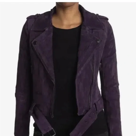 BLANK NYC SUEDE jacket size small purple - Picture 1 of 4